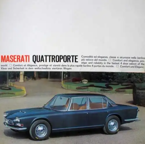 Maserati Quattroporte Modellprogramm 1964 Automobilprospekt (0250)