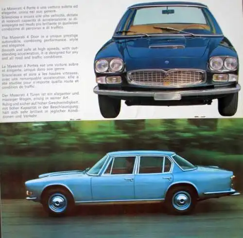 Maserati Quattroporte Modellprogramm 1964 Automobilprospekt (0250)