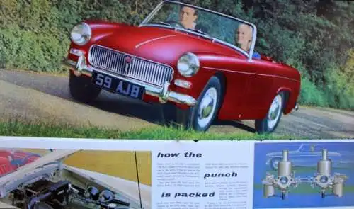 MG Midget Modellprogramm 1963 Automobilprospekt (0972)