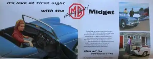 MG Midget Modellprogramm 1963 Automobilprospekt (0972)