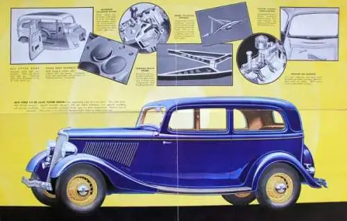 Ford V8 Modellprogramm 1934 Automobilprospekt (3293)