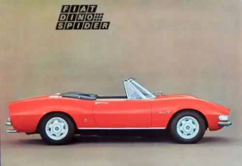 Fiat Dino Spider Modellprogramm 1967 Automobilprospekt (1823)