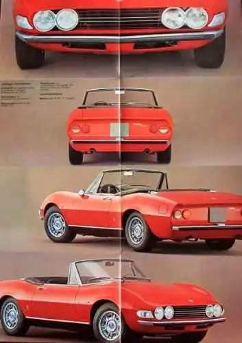 Fiat Dino Spider Modellprogramm 1967 Automobilprospekt (1823)