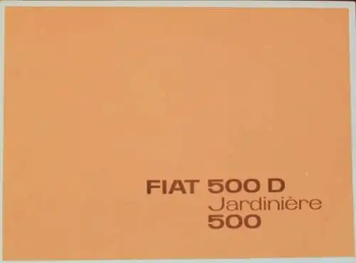 Fiat 500 D Jardiniere Modellprogramm 1964 Automobilprospekt (4835)