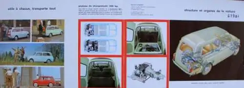 Fiat 500 D Jardiniere Modellprogramm 1964 Automobilprospekt (4835)