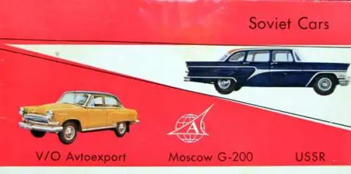 Avtoexport Soviet Cars Modellprogramm 1964 Automobilprospekt (1542)