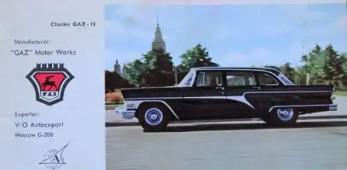 Avtoexport Soviet Cars Modellprogramm 1964 Automobilprospekt (1542)