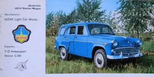 Avtoexport Soviet Cars Modellprogramm 1964 Automobilprospekt (1542)