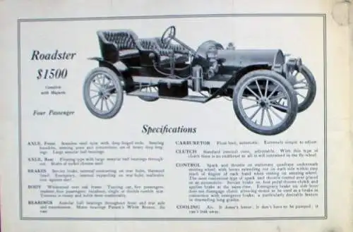 Cameron Cars Model 11 Modellprogramm 1909 Automobilprospekt (8983)