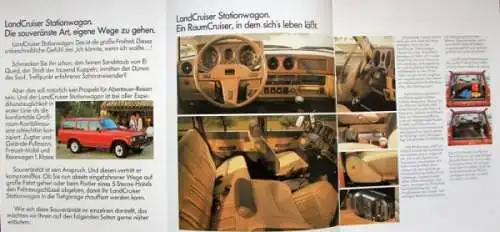 Toyota Landcruiser Modellprogramm 1983 Automobilprospekt (2099)