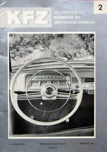 "KFZ Handwerkszeitschrift" Kraftfahrzeug-Magazin 1961 Borgward (4619)