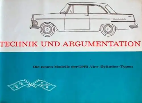 Opel Rekord Modellprogramm 1960 "Technik und Argumentation" Automobilprospekt (8525)