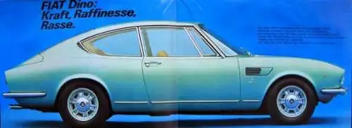 Fiat Dino Coupe Modellprogramm 1967 Automobilprospekt (8385)