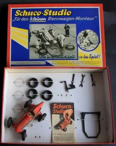 Schuco-Studio Mercedes-Benz Rennwagen US-Zone Blechmodell mit Friktionsantrieb in Originalkarton (2226)