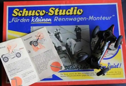 Schuco-Studio mit Mercedes-Benz Rennwagen US-Zone Blechmodell mit Friktionsantrieb in Originalkarton (2226)