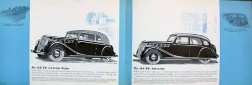 Renault Four and Sixes Modellprogramm 1938 Automobilprospekt (8745)