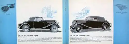 Renault Four and Sixes Modellprogramm 1938 Automobilprospekt (8745)