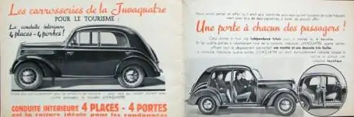 Renault Juvaquatre Modellprogramm 1939 Automobilprospekt (2457)