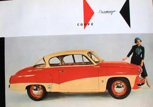 Wartburg Coupe Modellprogramm 1959 Automobilprospekt (2590)