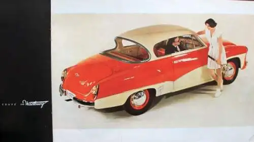 Wartburg Coupe Modellprogramm 1959 Automobilprospekt (2590)