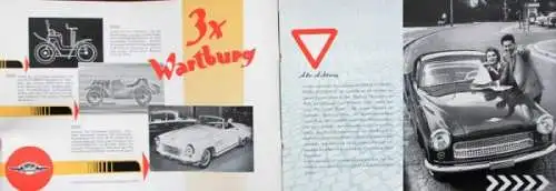 Wartburg Sportwagen Coupe Modellprogramm 1959 Automobilprospekt (0311)