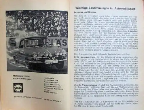 ONS "ONS Handbuch der Nationalen Sportkommission" Motorrennsport-Historie 1968 (5365)