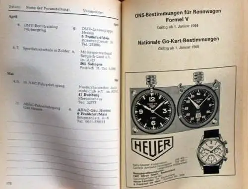 ONS "ONS Handbuch der Nationalen Sportkommission" Motorrennsport-Historie 1968 (5365)