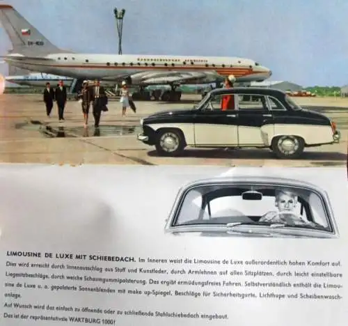 Wartburg 1000 Automobile Modellprogramm 1964 Automobilprospekt (7123)