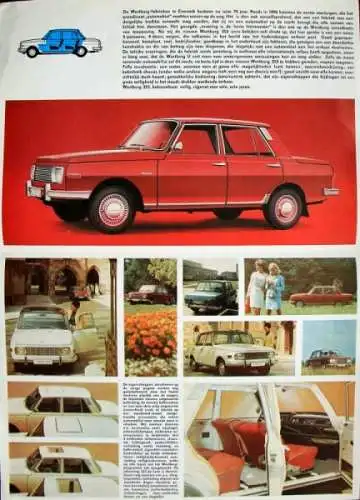 Wartburg Limousine De Luxe Modellprogramm 1968 Automobilprospekt (7495)