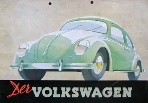 Volkswagen Käfer Modellprogramm 1951 Automobilprospekt (0851)