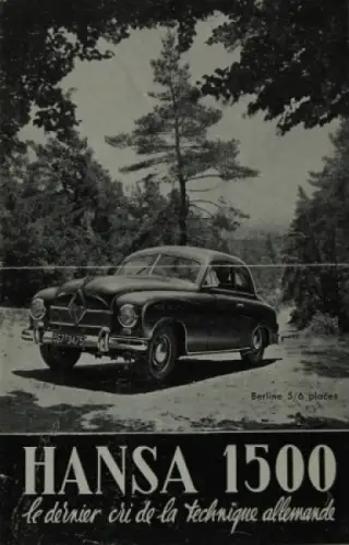 Borgward Hansa 1500 Modellprogramm 1951 Automobilprospekt (6015)