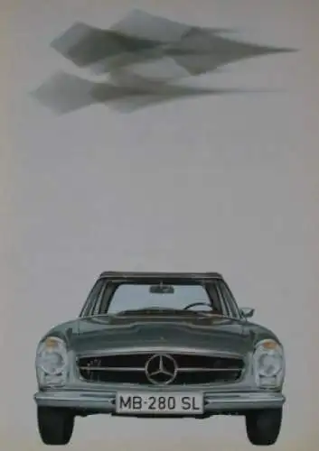 Mercedes-Benz 280 SL Pagode Modellprogramm 1967 Automobilprospekt (8060)