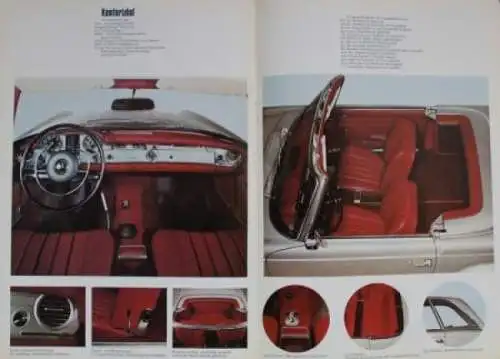 Mercedes-Benz 280 SL Pagode Modellprogramm 1967 Automobilprospekt (8060)