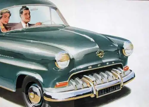 Opel Olympia Rekord Modellprogramm 1954 Automobilprospekt (7560)