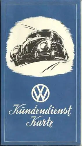 Volkswagen Kundendienst 1953 Automobilprospekt (6309)