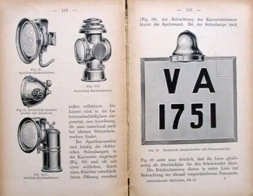 Loewy "Automobil-Beleuchtung" Fahrzeugtechnik 1913 (8193)