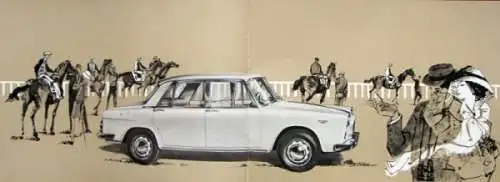 Lancia Flavia Modellprogramm 1962 Automobilprospekt (0641)