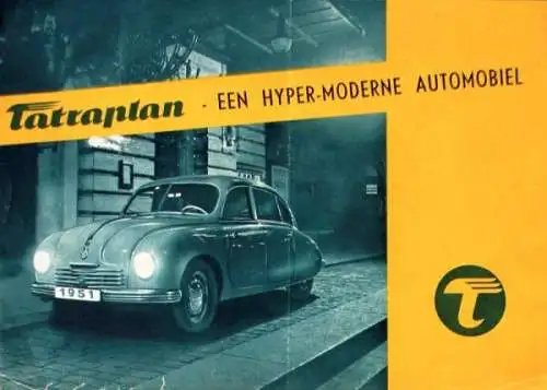 Tatra Tatraplan Modellprogramm 1952 Automobilprospekt (1848)