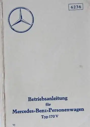Mercedes-Benz 170 V 1938 Betriebsanleitung (9010)