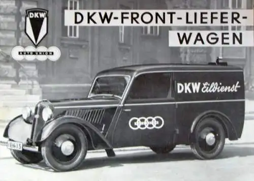 DKW Front Lieferwagen Modellprogramm 1936 Automobilprospekt (7136)
