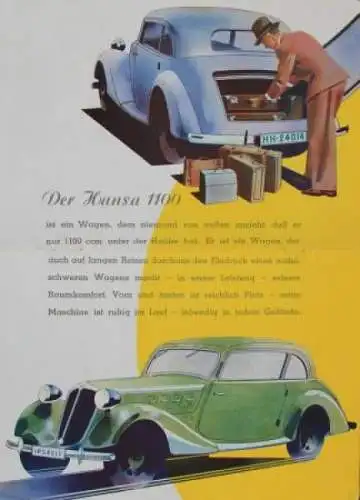 Borgward Modellprogramm 1937 Automobilprospekt (9864)
