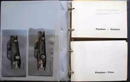 Opel Modellprogramm Farben und Polster 1967 Händlermappe mit Originalvorlagen in Opelmappe (8689)
