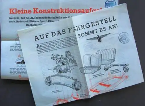 Adler 2,5 Liter Modellprogramm 1936 zwei Automobilprospeke (5987)