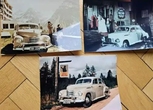 Opel Kapitän 1952 drei Werksfotos (6546)