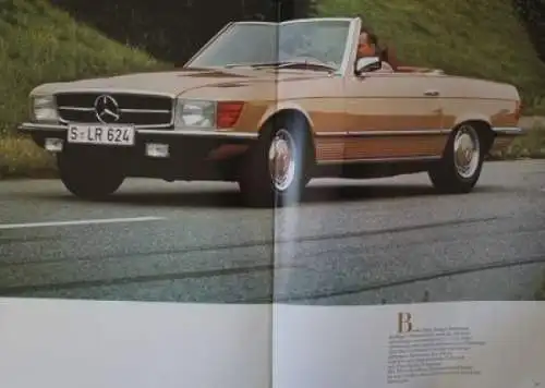 Mercedes-Benz 350 SL Modellprogramm 1971 Automobilprospekt (0597)