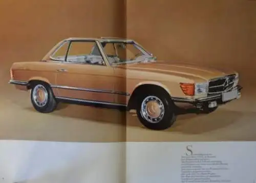 Mercedes-Benz 350 SL Modellprogramm 1971 Automobilprospekt (0597)