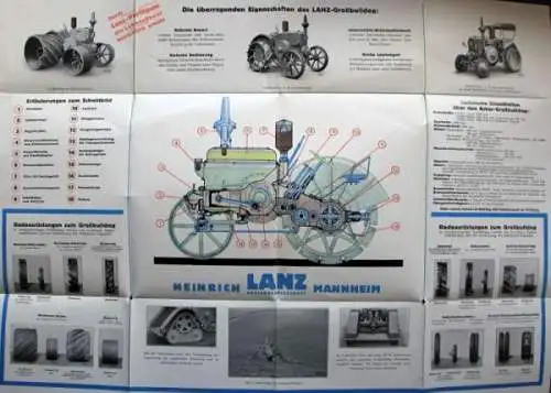 Lanz Bulldog Modellprogramm 1939 Traktorprospekt (1482)