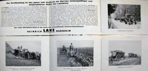 Lanz Bulldog Modellprogramm 1939 Traktorprospekt (1482)