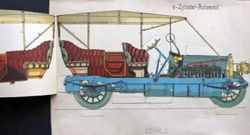 Schnittmodell 6 Zylinder Automobil 1910 (4871)