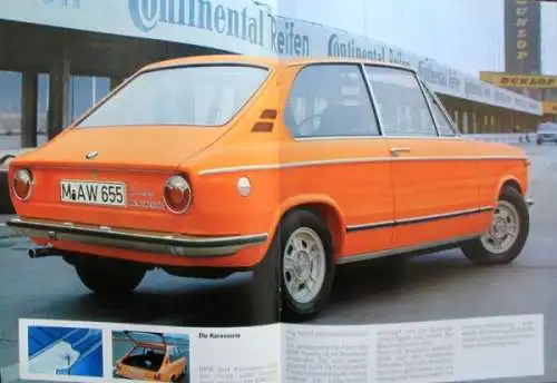BMW 1800 Touring Modellprogramm 1971 Automobilprospekt (9796)